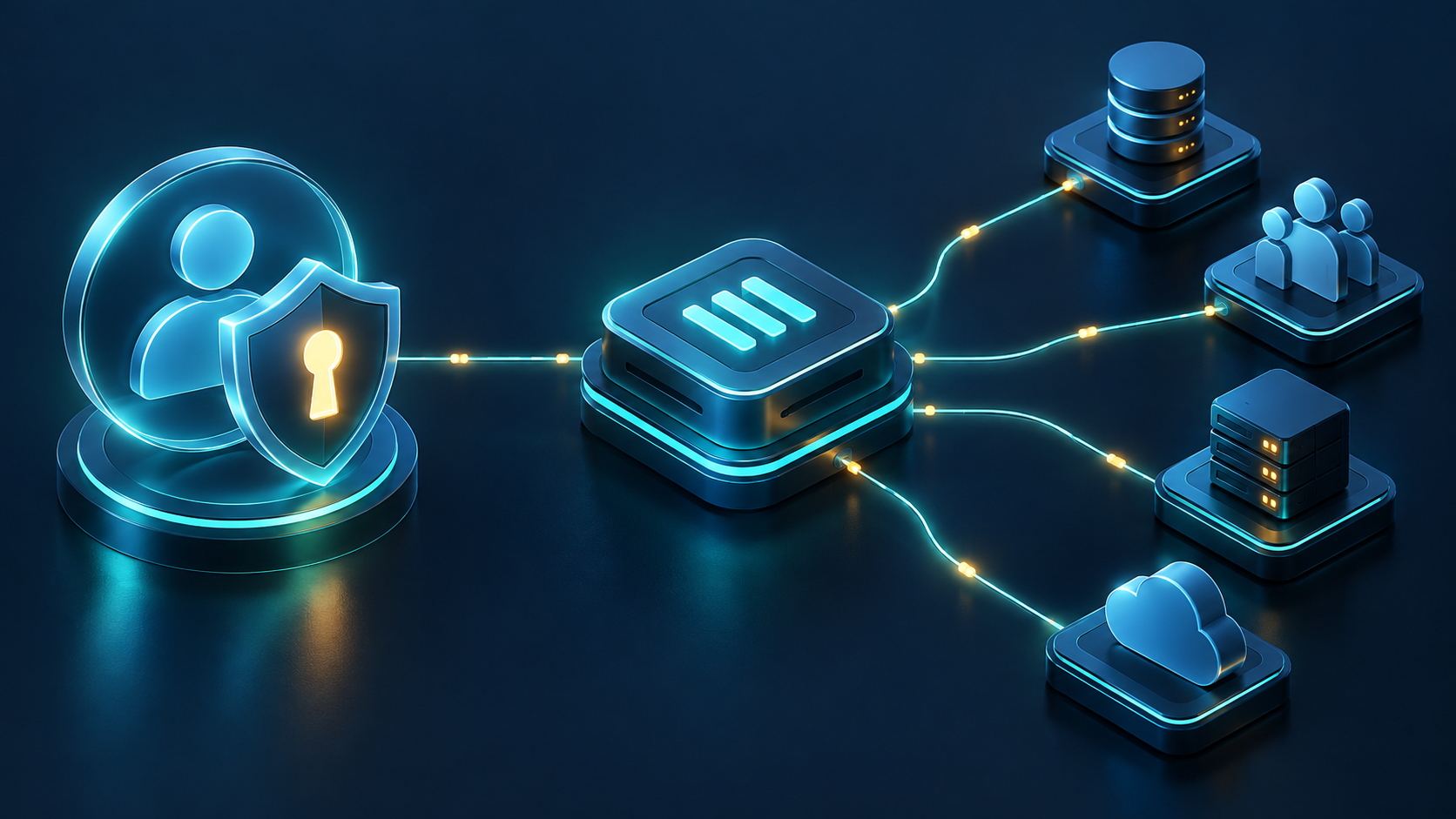 Illustration of an identity provider connected to an MCP gateway